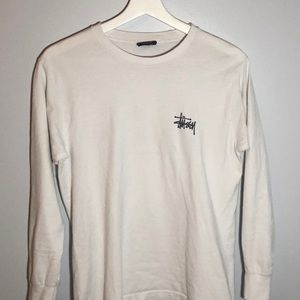 White Stussy Long Sleeved Shirt